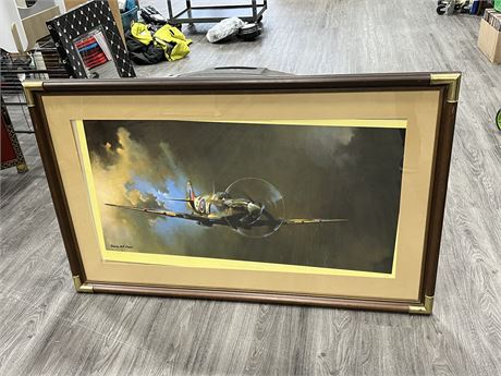 1978 BARRIE. A.F. CLARK - SPITFIRE PRINT IN FRAME 52”x32”