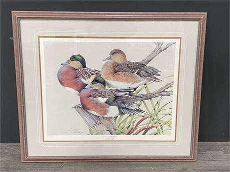 ART LAMAY SIGNED LIMITED EDITION PRINT 5270/5300 “AMERICAN WIDGEON” 30.5”X25.5”