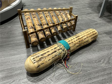 T Rung Instrument Urban Auctions - VINTAGE T'RUNG VIETNAMESE BAMBOO XYLOPHONE & CACTUS ...