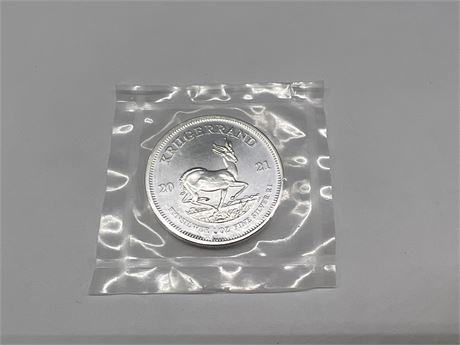 ONE TROY OUNCE .999 FINE SILVER SOUTH AFRICAN COIN