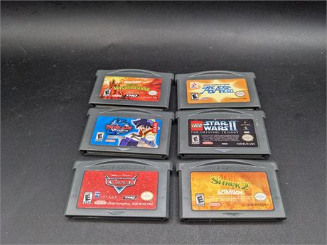 6 GAMEBOY ADVANCE GAMES - VERY GOOD CONDITION