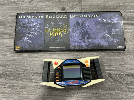 VINTAGE SPACEHAWK HAND HELD GAME & THE MUSIC OF BLIZZARD ENTERTAINMENT DVD SET