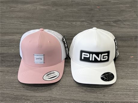 2 NEW W/ TAGS PING GOLF HATS