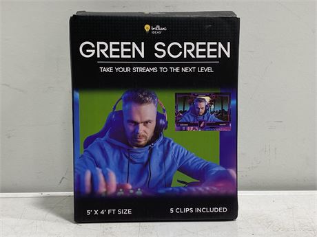 NEW STREAMING GREEN SCREEN (5’X4’FT)