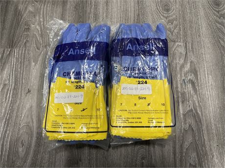 24 PAIRS OF ANSELL CHEMI-PRO FLOCKLINED 13” GLOVES