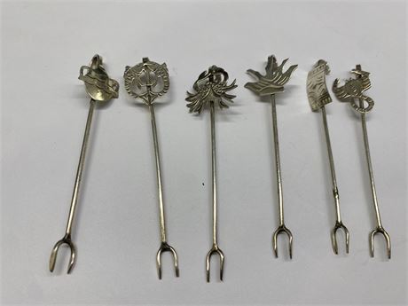 SET OF 6 SMALL STERLING FORKS