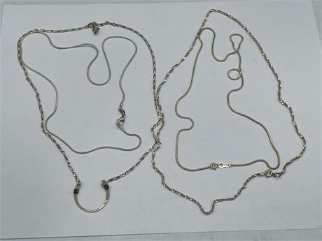 4 STG. 925 CHAINS (SIZES VARY ABOUT 20”)