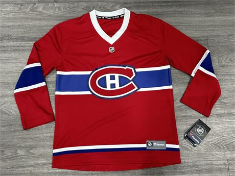NEW W/TAGS MONTREAL CANADIENS JERSEY - SIZE YOUTH L/XL