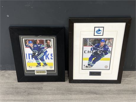 RYAN KESLER & MAYSON RAYMOND FRAMED PICTURES - RAYMOND PICTURE IS SIGNED