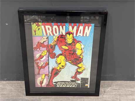 FRAMED IRON MAN PICTURE (21”x25”)