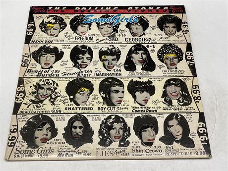 THE ROLLING STONES - SOME GIRLS - (VG) SLIGHTLY SCRATCHED BANNED COVER VINYL