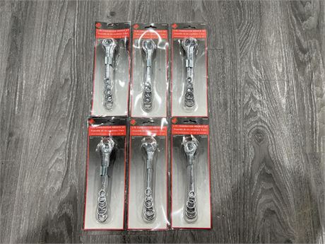 6 NEW BRICO COMBO SPANNER SETS - SIZE 3/8 TO 5/8