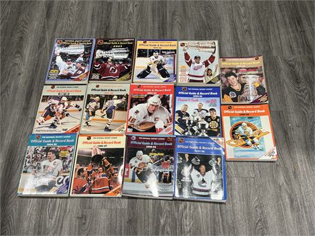 14 NHL OFFICIAL GUIDE & RECORD BOOKS