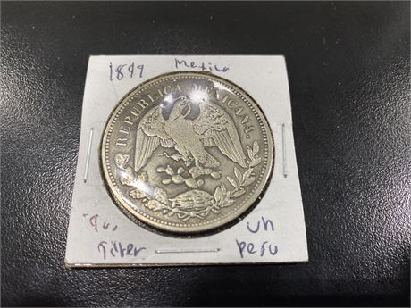 1899 MEXICAN PESO SILVER COIN