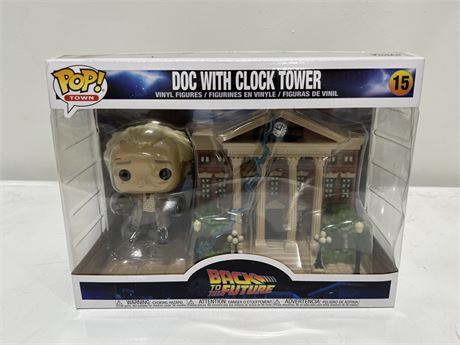 DOC WITH THE CLOCK TOWER BTTF FUNKO POP