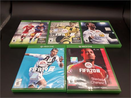 COLLECTION OF FIFA GAMES - XBOX ONE - EXCELLENT CONDITION