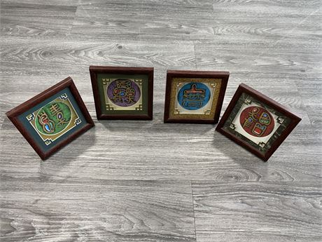 4 SMALL FRAMED ASAIN PICTURES