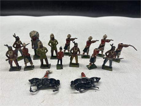 VINTAGE LEAD FIGURES LOT - CONDITION VARIES - MANY HAVE DAMAGE OF SOME SORT