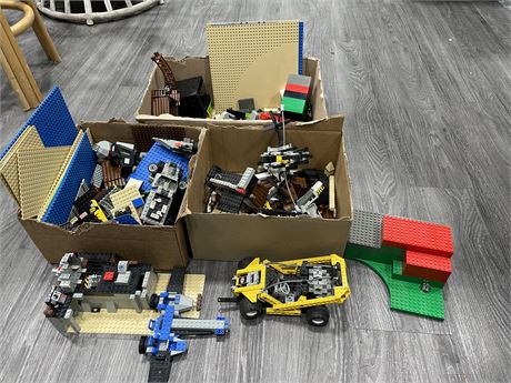 3 LARGE BOXES OF LEGO LARGEST 18”x12”