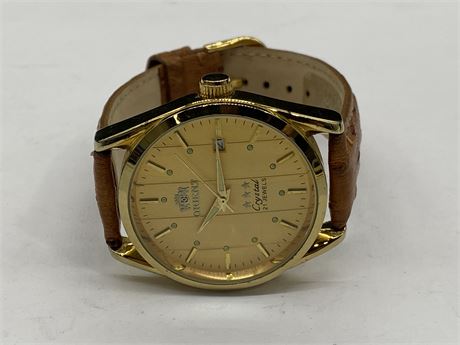 ORIENT AUTOMATIC WATCH W/OSTORICH LEATHER BAND