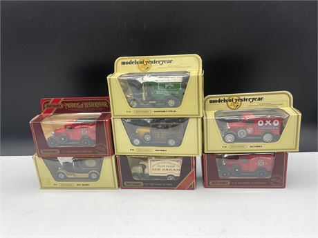 7 MODELS OF YESTERDAY MATCHBOX DIECASTS 6”