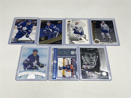 AUSTIN MATTHEWS CARDS INCLUDING ROOKIE & CONNOR MCDAVID CARDS