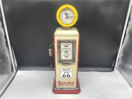 VINTAGE STYLE ROUTE 66 GAS PUMP - 21” TALL