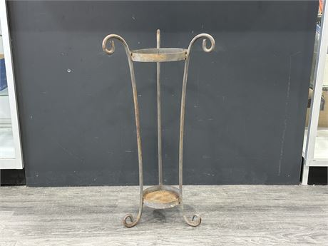 VINTAGE IRON PLANT STAND (28” TALL)
