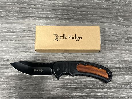 NEW ELK RIDGE FOLDING KNIFE 8” LONG