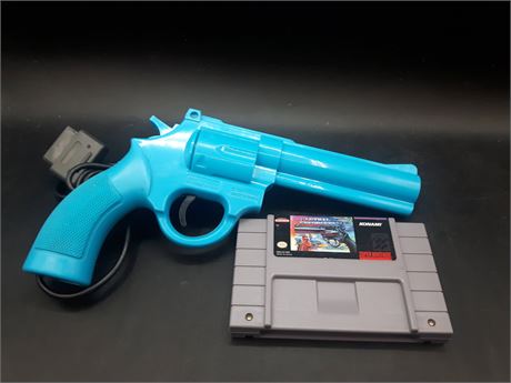 RARE - LETHAL ENFORCERS WITH GUN - VERY GOOD CONDITION - SNES