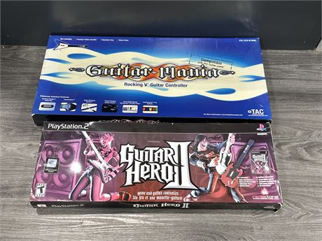 (2) 3rd PARTY GUITAR HERO GUITARS (one in an original box)