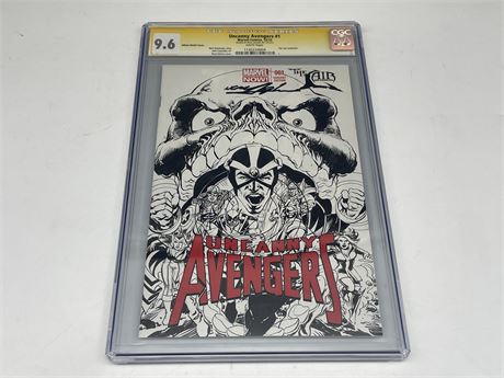 GRADED CGC 9.6 UNCANNY AVENGERS #1 (SIGNED BY NEIL ADAMS)
