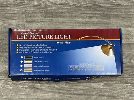 LED PICTURE LIGHT W/UV PROTECTION - FOR ART