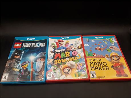 COLLECTION OF WII-U GAMES - VERY GOOD CONDITION