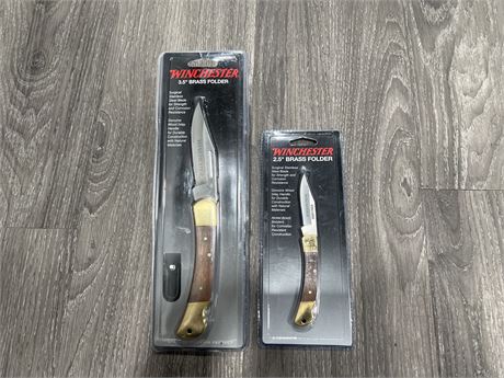 2 NEW WINCHESTER 3.5” & 2.5” FOLDING KNIVES