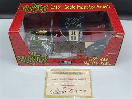 THE MUNSTER KOACH 1/15TH SCALE (Mint) SIGNED BY DESIGNER GEORGE BARRIS