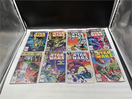 8 STAR WARS COMICS - #51-59 (MISSING #56)
