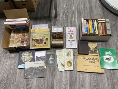 LOT OF VARIOUS BOOKS - INCLUDES VINTAGE BOOKS, ART BOOKS & CHILDRENS BOOKS
