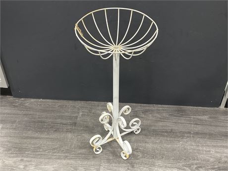 VINTAGE WROUGHT IRON PLANT STAND (25” tall)