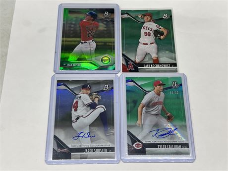 BOWMANS PLATINUM MLB AUTOGRAPHED / NUMBERED CARDS LOT