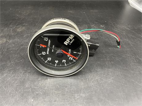 Auto Meter 3980 Sport-Comp 5" 8000 RPM Tachometer