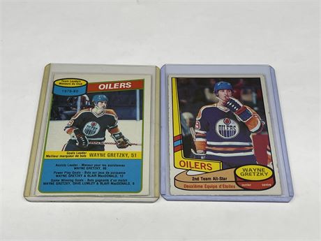 1980-81 OPC WAYNE GRETZKY LEADERS / ALL STAR CARDS