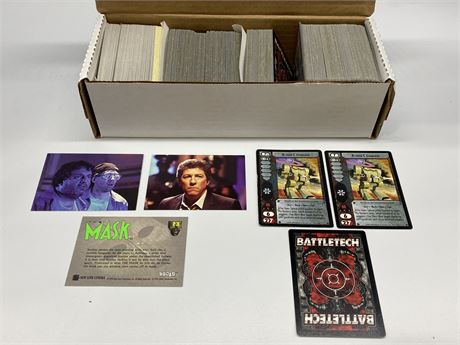 BOX OF MASK & BATTLETECH COLLECTABLE CARDS