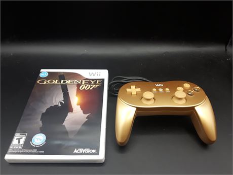GOLDENEYE WITH LIMITED EDITION GOLD CLASSIC CONTROLLER - WII