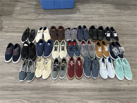 22 BRAND NEW PAIRS OF ETNIES / EMERICA SHOES (APPROX SIZE 7-9)