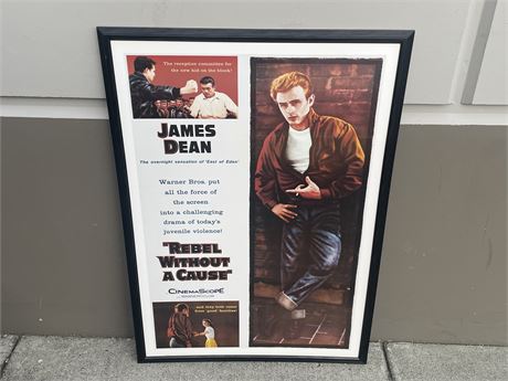 REBEL WITHOUT A CAUSE FRAMED PRINT 28”x40”