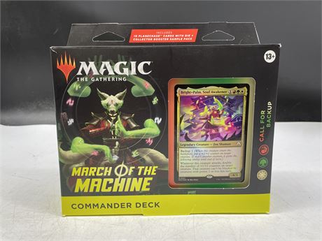 SEALED MAGIC THE GATHERING MARCH OF THE MACHINE CALL FOR BACKUP COMMANDER DECK