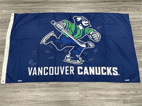 SIGNED CANUCKS FLAG (VARIOUS SIGNATURES)