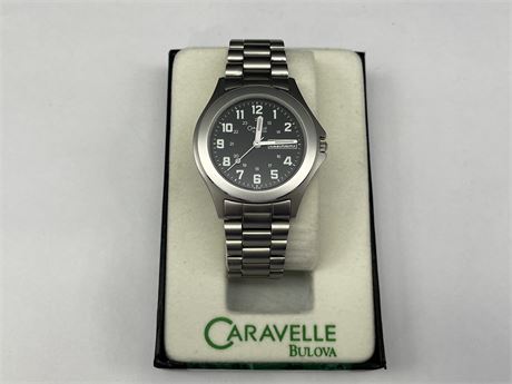 BULOVA NEW WATCH W / BOX MADE BY CARAVELLE