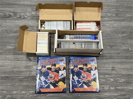 LOT OF NHL CARDS INCLUDING SOME FULL SETS & EMPTY BINDERS